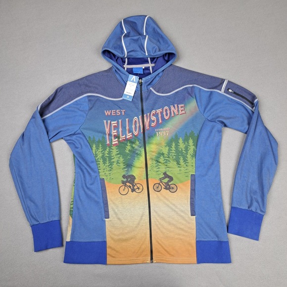 Primal Cycling Jersey‎ Sweater Mens XL Yellowstone Full Zip Hooded Pockets NEW - Picture 14 of 14